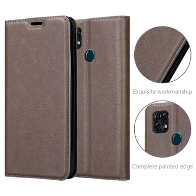 ZTE Blade 10 SMART lommebokdeksel case (brun)
