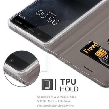 Nokia 5 2017 lommebokdeksel etui (grå)