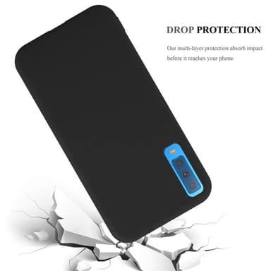 Deksel Samsung Galaxy A7 2018 Silikon cover (svart)