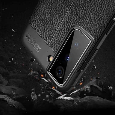 Samsung Galaxy S21 PLUS Deksel Kunstskinn (svart)