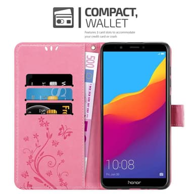 Honor 7C / Huawei Y7 2018 lommebokdeksel Blomster