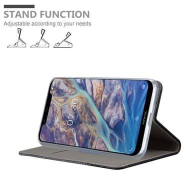 Nokia 7.1 PLUS / X7 lommebokdeksel etui (grå)