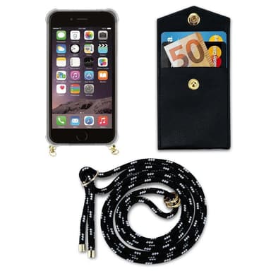 iPhone 6 / 6S Deksel med Halskjede (svart)
