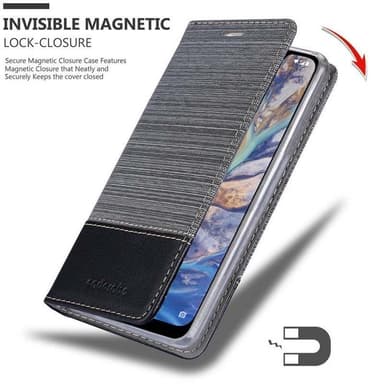 Nokia 7.1 PLUS / X7 lommebokdeksel etui (grå)