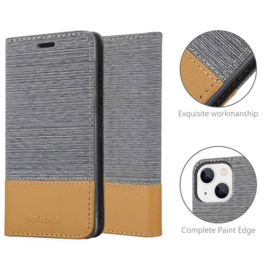 iPhone 14 lommebokdeksel etui (grå)