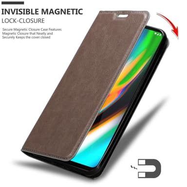 Motorola MOTO G9 PLUS lommebokdeksel case (brun)