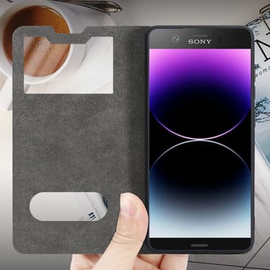 Sony Xperia XZ1 COMPACT lommebokdeksel cover (svart)