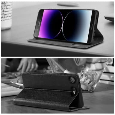 Sony Xperia XZ1 COMPACT lommebokdeksel cover (svart)