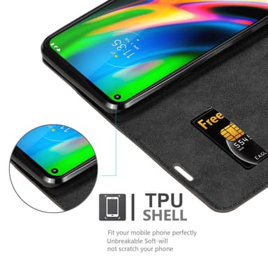 Motorola MOTO G9 PLUS lommebokdeksel case (brun)