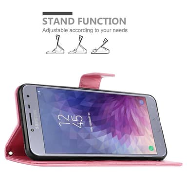 Samsung Galaxy J4 2018 lommebokdeksel Blomster (rosa)
