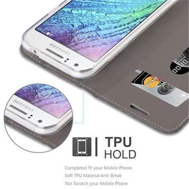 Samsung Galaxy J1 2015 lommebokdeksel etui (grå)