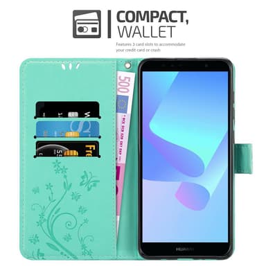 Honor 7A / Huawei Y6 PRIME 2018 lommebokdeksel Blomster
