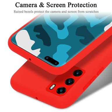 Huawei P40 silikondeksel case (rød)