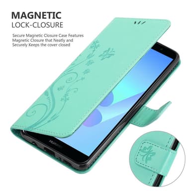 Honor 7A / Huawei Y6 PRIME 2018 lommebokdeksel Blomster