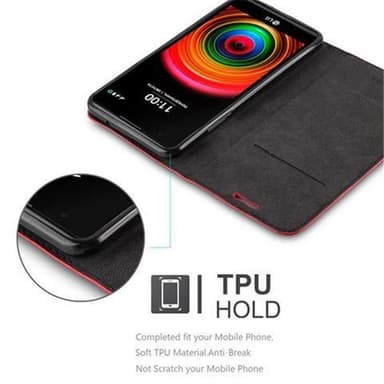 LG X POWER lommebokdeksel case (rød)