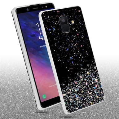Samsung Galaxy A6 2018 Silikondeksel Glitter (svart)