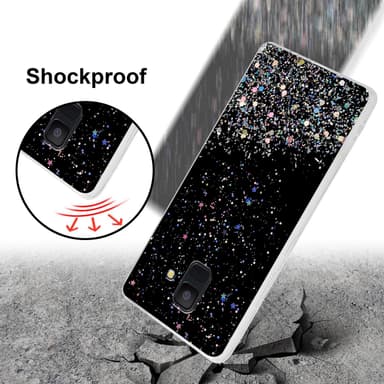 Samsung Galaxy A6 2018 Silikondeksel Glitter (svart)