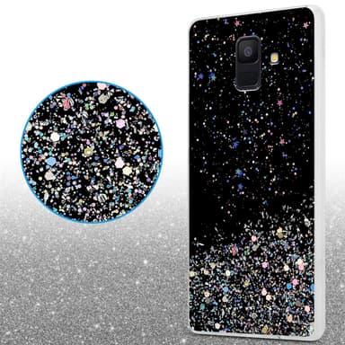 Samsung Galaxy A6 2018 Silikondeksel Glitter (svart)