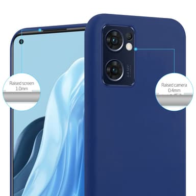 Deksel Oppo FIND X5 LITE / Reno7 5G Silikon cover (blå)