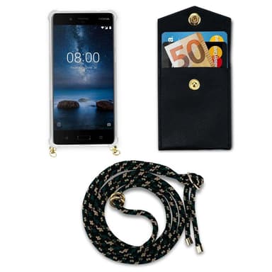 Nokia 8 2017 Deksel med Halskjede (brun)