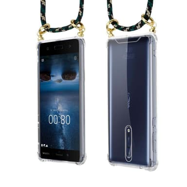 Nokia 8 2017 Deksel med Halskjede (brun)