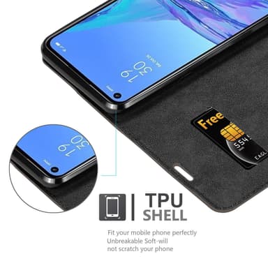 Oppo A53 lommebokdeksel case (brun)