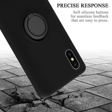 Deksel iPhone X / XS Ring Case (svart)
