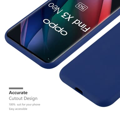 Deksel Oppo FIND X3 NEO Silikon cover (blå)