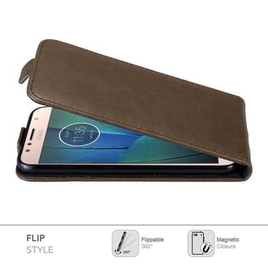 Motorola MOTO G5S PLUS deksel flip cover (brun)