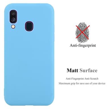 Deksel Samsung Galaxy A40 Silikon cover (blå)
