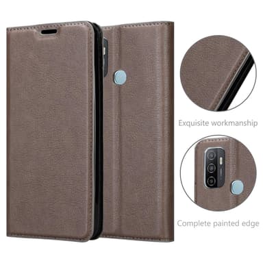 Oppo A53 lommebokdeksel case (brun)