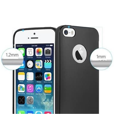 Deksel iPhone 5 / 5S / SE 2016 Case Cover (svart)