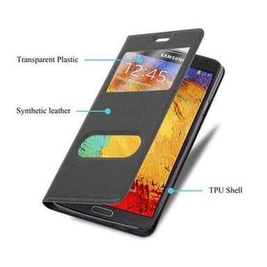 Samsung Galaxy NOTE 3 lommebokdeksel cover (svart)
