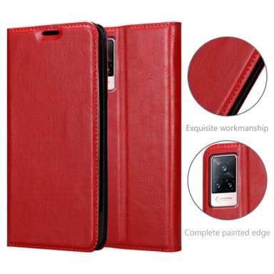 Vivo V21 4G / 5G lommebokdeksel case (rød)