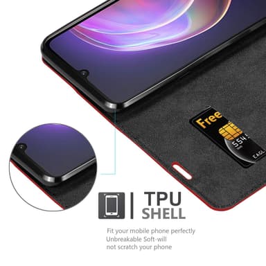 Vivo V21 4G / 5G lommebokdeksel case (rød)
