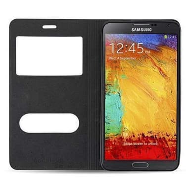 Samsung Galaxy NOTE 3 lommebokdeksel cover (svart)