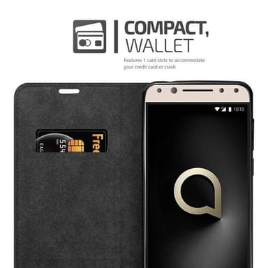 Alcatel 5 lommebokdeksel case (brun)