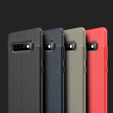 Samsung Galaxy S10 4G Deksel Kunstskinn (svart)