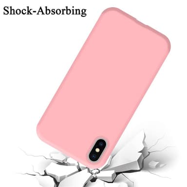 iPhone X / XS silikondeksel case (rosa)