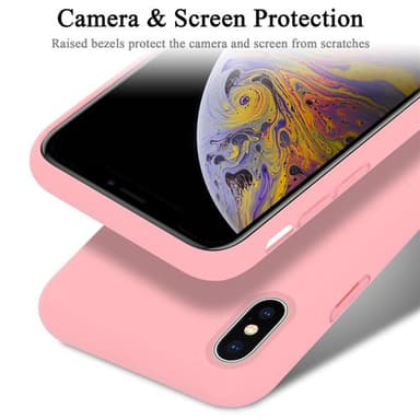 iPhone X / XS silikondeksel case (rosa)