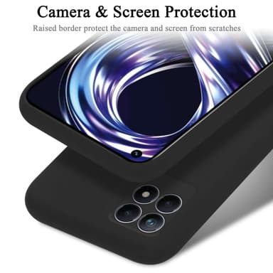 Realme 8i / Narzo 50 4G silikondeksel case (Svart)