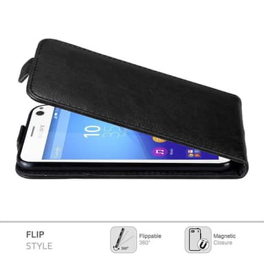 Sony Xperia C4 deksel flip cover (svart)