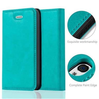 iPhone 4 / 4S lommebokdeksel case (turkis)
