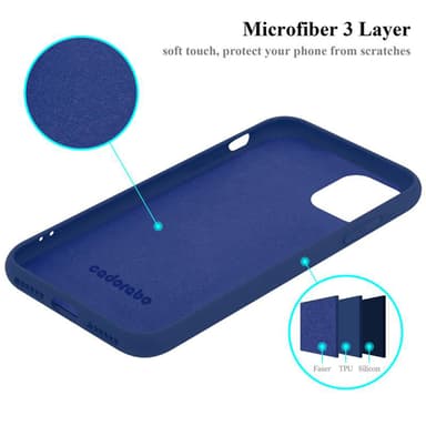 iPhone 11 silikondeksel case (blå)