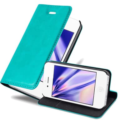 iPhone 4 / 4S lommebokdeksel case (turkis)
