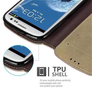 Samsung Galaxy S3 / S3 NEO lommebokdeksel etui (brun)