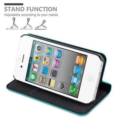 iPhone 4 / 4S lommebokdeksel case (turkis)