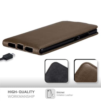 Huawei MATE S deksel flip cover (brun)