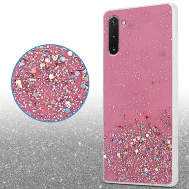 Samsung Galaxy NOTE 10 Silikondeksel Glitter (rosa)