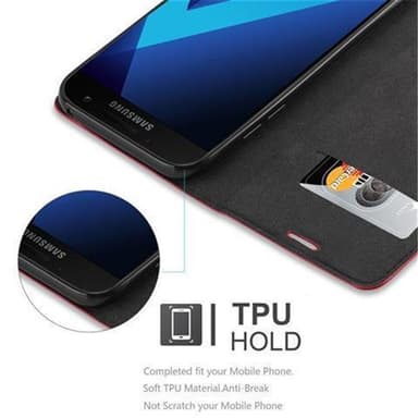 Samsung Galaxy A5 2017 lommebokdeksel case (rød)